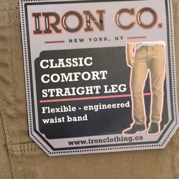 New with tags. Iron company New York. Classic comfort, straight leg khakis.34/32 - Picture 4 of 6